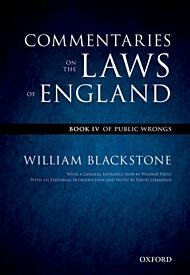 The Oxford Edition of Blackstone's: Commentaries on the Laws of England