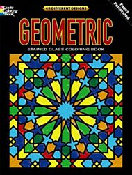 Geometric Stained Glass Coloring Book