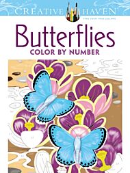 Creative Haven Butterflies Color by Number Coloring Book