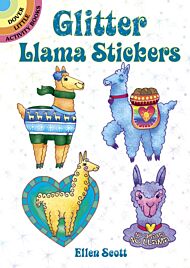 Glitter Llama Stickers