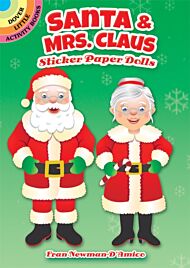 Santa & Mrs. Claus Sticker Paper Dolls