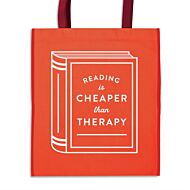 Reading is Cheaper Than Therapy Reusable Shopping Bag