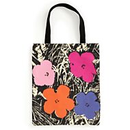 Warhol Flowers Canvas Tote Bag - Pink