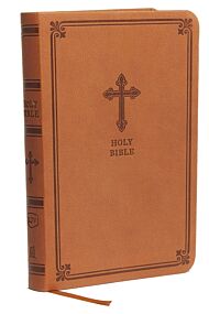 KJV, Value Thinline Bible, Compact, Leathersoft, Brown, Red Letter, Comfort Print