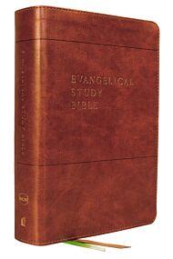 NKJV, Evangelical Study Bible, Leathersoft, Brown, Red Letter, Comfort Print