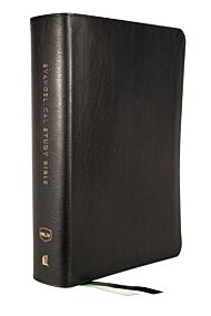 NKJV, Evangelical Study Bible, Bonded Leather, Black, Red Letter, Thumb Indexed, Comfort Print