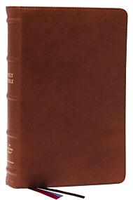 NKJV, End-of-Verse Reference Bible, Personal Size Large Print, Premium Goatskin Leather, Brown, Prem