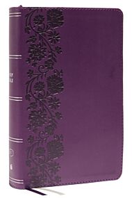 KJV Holy Bible: Large Print Single-Column with 43,000 End-of-Verse Cross References, Purple Leathers