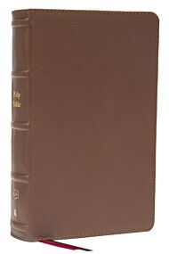 KJV Holy Bible: Large Print Single-Column with 43,000 End-of-Verse Cross References, Brown Genuine L