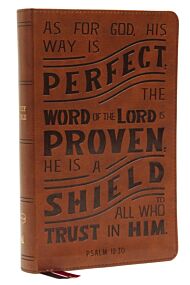 NKJV, Personal Size Reference Bible, Verse Art Cover Collection, Leathersoft, Tan, Red Letter, Thumb