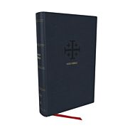 NKJV, End-of-Verse Reference Bible, Personal Size Large Print, Leathersoft, Blue, Red Letter, Thumb