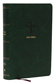 NKJV, End-of-Verse Reference Bible, Personal Size Large Print, Leathersoft, Green, Red Letter, Thumb