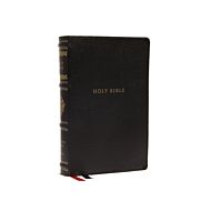 KJV, Wide-Margin Reference Bible, Sovereign Collection, Genuine Leather, Black, Red Letter, Comfort