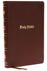 KJV Holy Bible Large Print Center-Column Reference Bible, Brown Bonded Leather, 53,000 Cross Referen