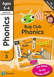 Bug Club Phonics Learn at Home Pack 5, Phonics Sets 13-26 for ages 5-6 (Six stories + Parent Guide +