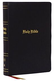 KJV Holy Bible, Super Giant Print Reference Bible, Black, Genuine Leather, 43,000 Cross References,