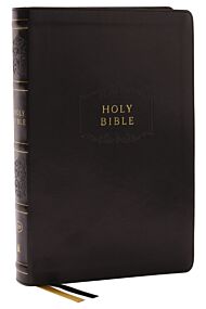 KJV Holy Bible, Center-Column Reference Bible, Leathersoft, Black, 73,000+ Cross References, Red Let