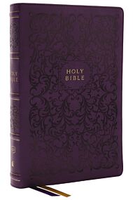 KJV Holy Bible, Center-Column Reference Bible, Leathersoft, Purple, 73,000+ Cross References, Red Le