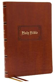 KJV Bible, Giant Print Thinline Bible, Vintage Series, Leathersoft, Tan, Red Letter, Comfort Print: