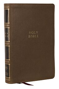 KJV Holy Bible: Compact Bible with 43,000 Center-Column Cross References, Brown Leathersoft (Red Let