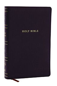 NKJV Personal Size Large Print Bible with 43,000 Cross References, Black Leathersoft, Red Letter, Co