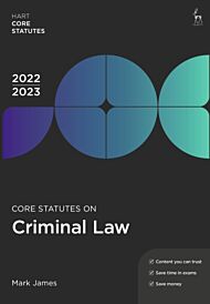 Core Statutes on Criminal Law 2022-23