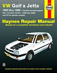 VW Golf, GTI and Jetta (93-98) and VW Cabrio (95-02) petrol & diesel Haynes Repair Manual (USA)