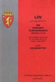 Lov om vern mot tobakksskader (røykeloven) av 9. mars 1973 nr. 14