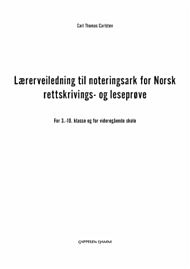 Noteringsark for norsk rettskrivings- og leseprøve