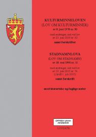 Kulturminneloven ; Stadnamnloven : (lov om stadnamn) av 18. mai 1990 nr. 11 : med endringer, sist ve