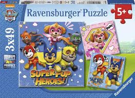 Puslespill 3X49 Paw Patrol Ravensburger