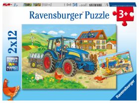 Puslespill 2X12 På Bondegården Ravensburger