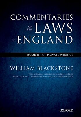 The Oxford Edition of Blackstone's: Commentaries on the Laws of England