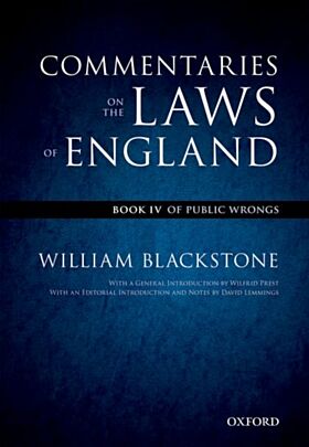 The Oxford Edition of Blackstone's: Commentaries on the Laws of England