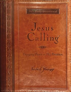 Jesus Calling, Large Text Brown Leathersoft, with Full Scriptures