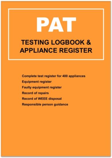 PAT (Portable Appliance Testing) Logbook