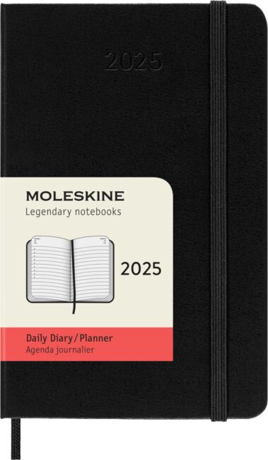 Kalender Moleskine 2025 Hard P Dag Sort