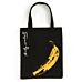 Warhol Banana Canvas Tote Bag - Black