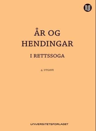 År og hendingar i rettssoga