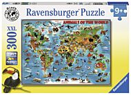 Puslespill 300 Verdenskart Ravensburger