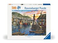 Puslespill 500 Morgen i Havnen Ravensburger