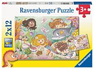 Puslespill 2x12 Feer Og Havfruer Ravensburger