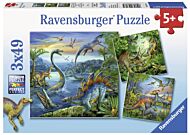 Puslespill 3X49 Dinosaurer Ravensburger