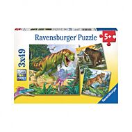 Puslespill 3X49 Fortidsdyr Ravensburger