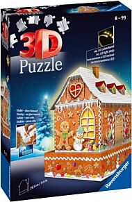 Puslespill 216 3D Pepperkakehus Ravensburger