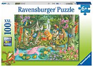 Puslespill 100 Elveband i regnskogen Ravensburger