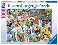 Puslespill 1000 Reisende Dyre Dagbok Ravensburger