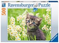 Puslespill 500 Kattunge på engen Ravensburger