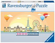 Puslespill 1000 Luftballong Paris Ravensburger