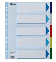 Skilleblad A4 Maxi 5-Delt Plast.5-Frg.